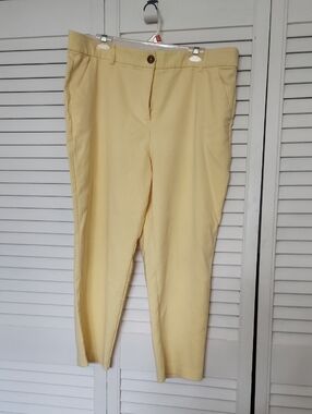 Classic Womens Butter Yellow Trouser Dress Pants